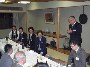意見交換会での理事長挨拶